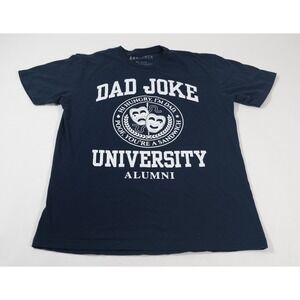 BoxLunch T-Shirt Mens M Navy Dad Joke University Alumni Graphic Short Sleeve Tee